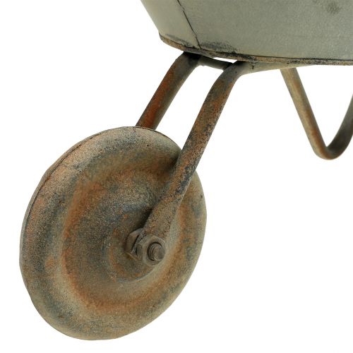 Floristik24 Wheelbarrow Plant Cart 61cm x 25cm x 26,5cm Gray