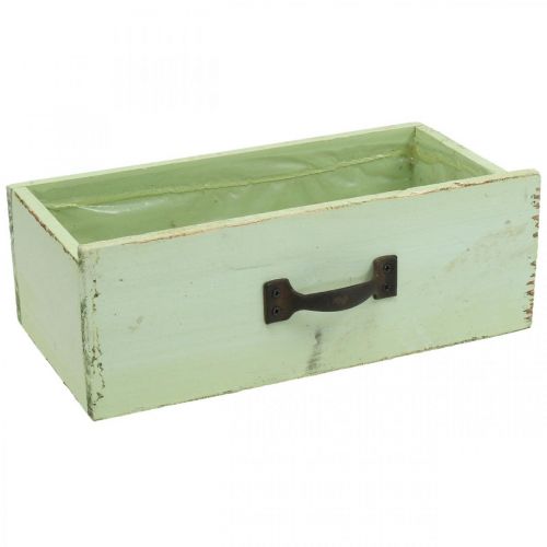 Product Plant drawer wood light green plant box vintage 25×13×8cm