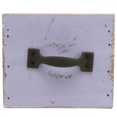Product Drawer Shabby Chic Deco Wood Purple Spring Deco 12.5×12.5×10cm