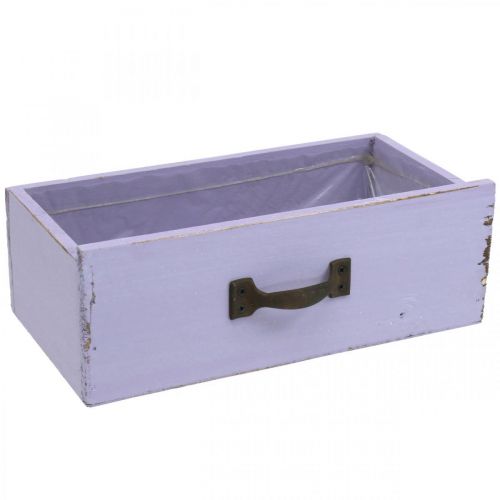 Floristik24 Planter Decorative Drawer Shabby Chic Wood Purple 25×13×8cm