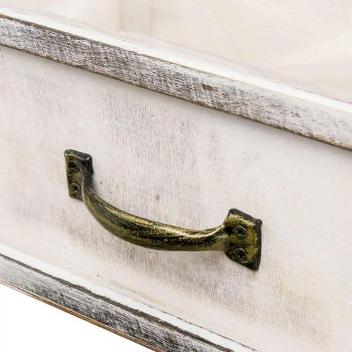Floristik24 Planter wooden drawer cream vintage 40/35/30/25cm set of 4