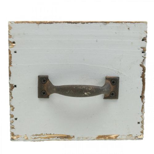 Floristik24 Plant drawer shabby chic wooden drawer gray 12.5×12.5×11cm