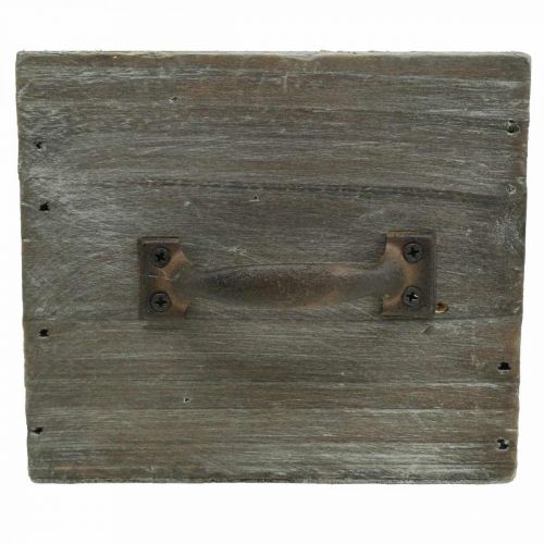 Floristik24 Plant drawer shabby chic wood decoration natural 12.5×12.5×11cm