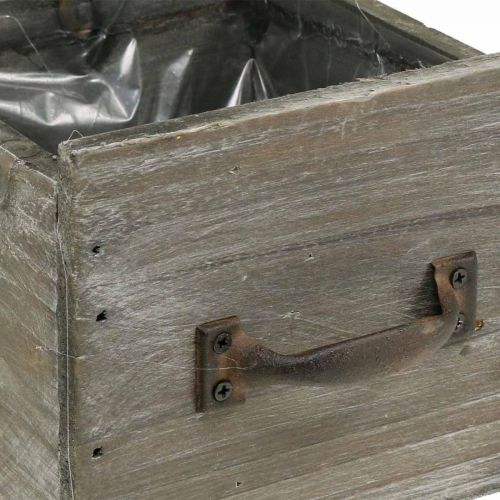 Floristik24 Plant drawer shabby chic wood decoration natural 12.5×12.5×11cm