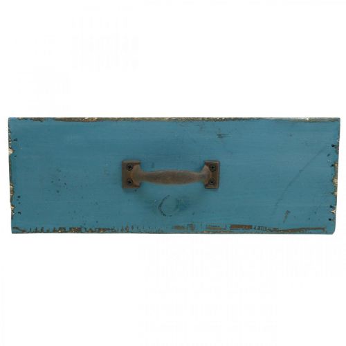 Floristik24 Plant box drawer wood shabby chic blue 25x13x9cm