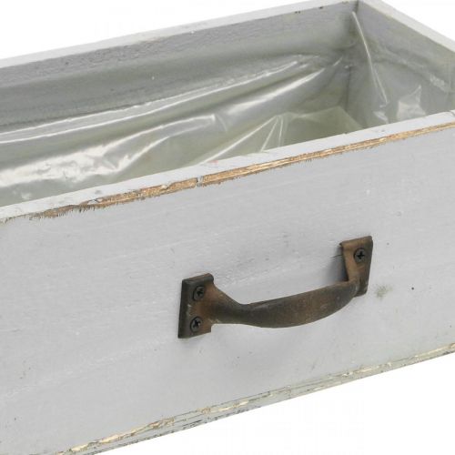 Product Planter Wooden Drawer Shabby Chic Gray 25x13x9cm