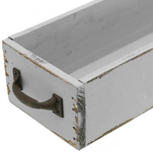 Floristik24 Decorative tray wooden plant drawer Shabby Chic Gray 65×11×7cm