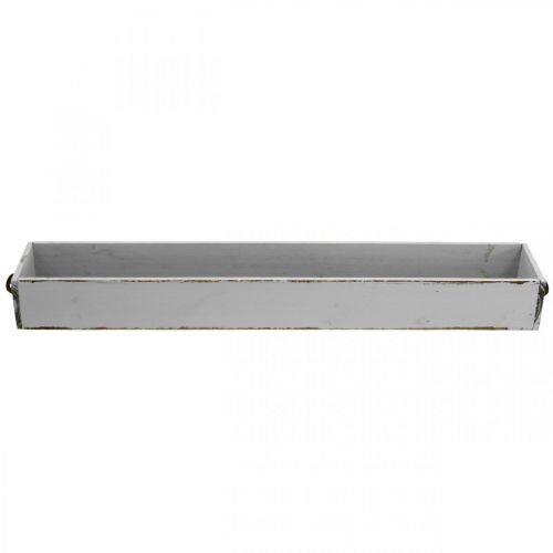 Floristik24 Decorative tray wooden plant drawer Shabby Chic Gray 65×11×7cm