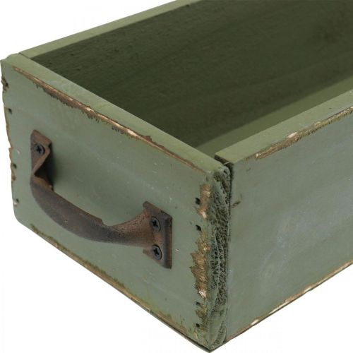 Product Deco Drawer Vintage Look Wooden Tray Shabby Green 65×11×7cm