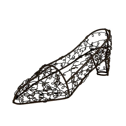 Floristik24 Shoe made of wire 19cm x 7cm H7,5cm Brown