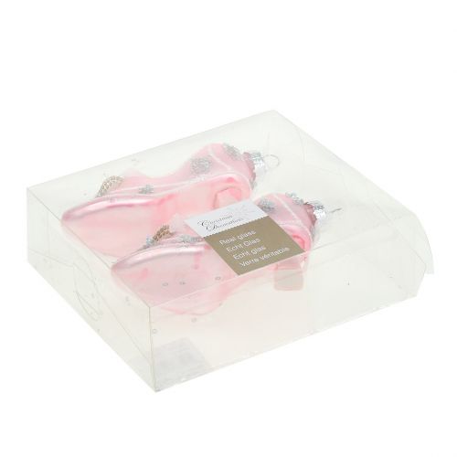 Floristik24 Deco pumps for the Christmas tree pink 10cm 2pcs