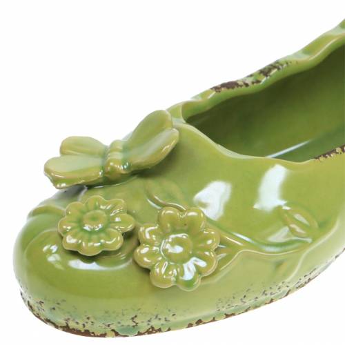 Floristik24 Planter women&#39;s shoe ceramic green 24cm