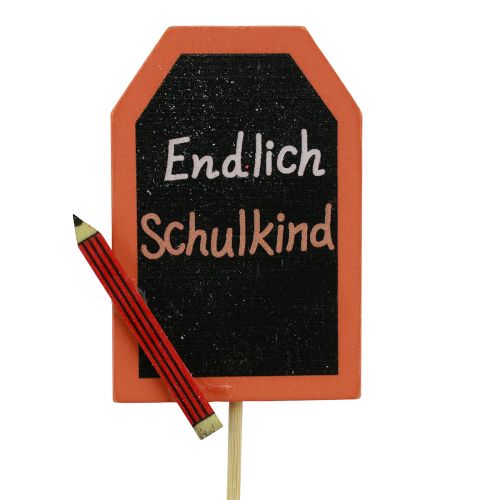 Product Back to school decoration plug “Finally a schoolchild” wood 7×5.5cm 16 pcs