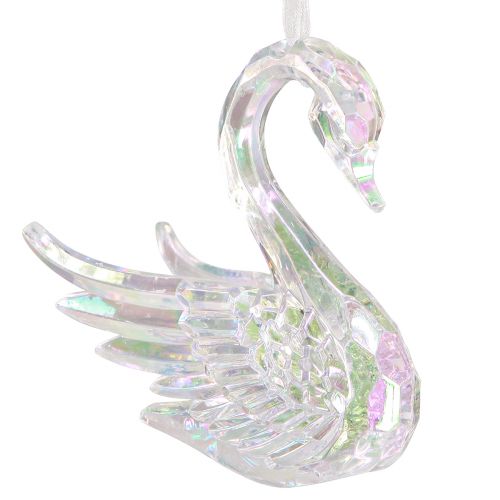 Swan Decoration Christmas Figures Acrylic 8.5x4x10cm 3pcs