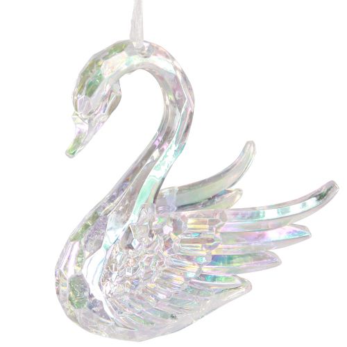 Product Swan Decoration Christmas Figures Acrylic 8.5x4x10cm 3pcs