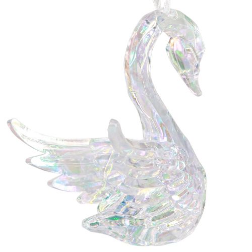 Product Swan Decoration Christmas Figures Acrylic 8.5x4x10cm 3pcs