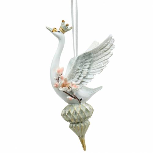 Floristik24 Deco hanger Christmas tree ornament swan 17cm