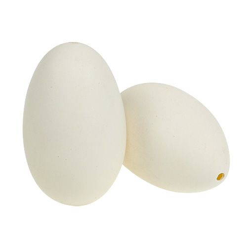 Floristik24 Swan eggs 9cm white 4pcs