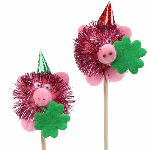 Floristik24 Decorative plug lucky pig 8pcs