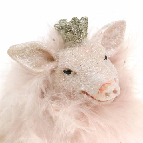 Floristik24 Decoration Figurine Pig Lucky Charm 9cm 2pcs