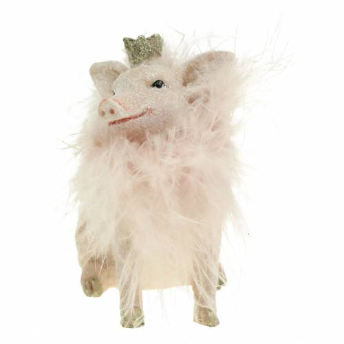 Floristik24 Decoration Figurine Pig Lucky Charm 9cm 2pcs