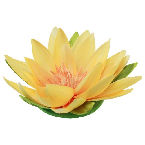 Product Floating water lily artificial summer decoration yellow Ø15cm