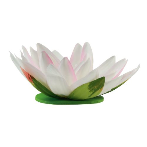 Product Floating water lilies artificial table decoration white, pink Ø15cm 2pcs