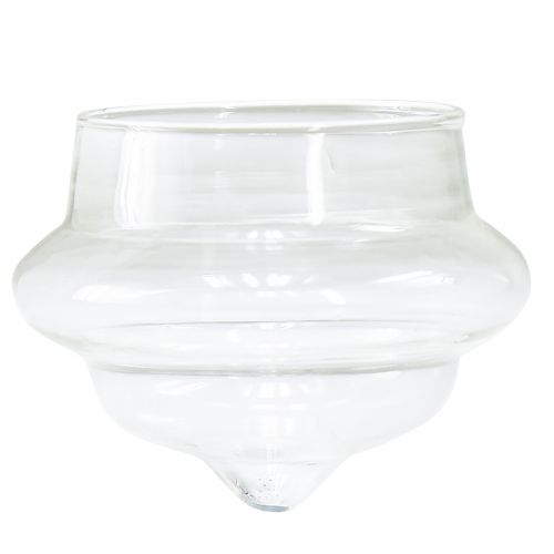 Product Floating tealight holder made of clear glass Ø7.5cm H6cm