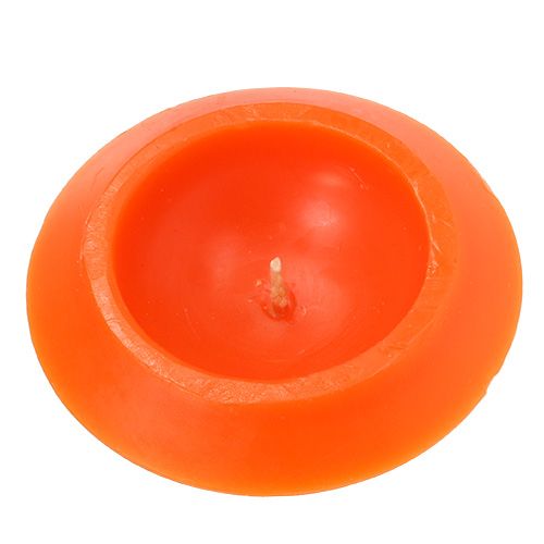 Floristik24 Floating candle in orange Ø13c