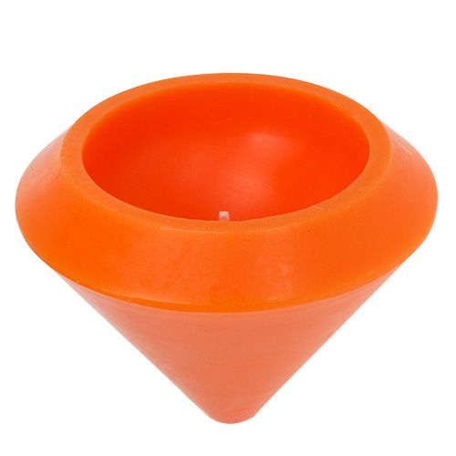 Floating candle in orange Ø16cm
