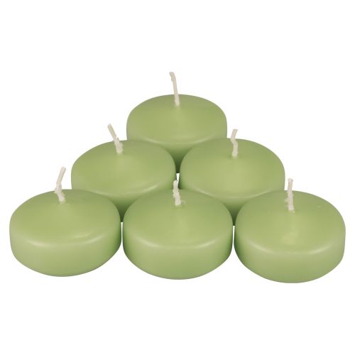 Floating candles green Wenzel candles soft green 30×50mm 8pcs