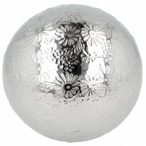 Floristik24 Floating ball flowers silver metal Ø10cm