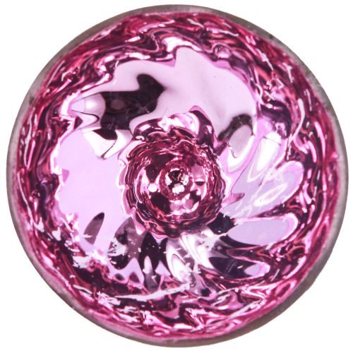 Product Floating bowl tealight holder glass silver purple Ø7cm 3pcs