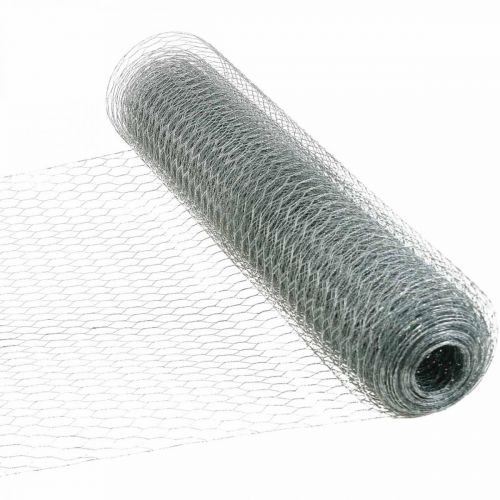 Floristik24 Wire mesh decorative wire hexagonal galvanized 13mm L10m W50cm