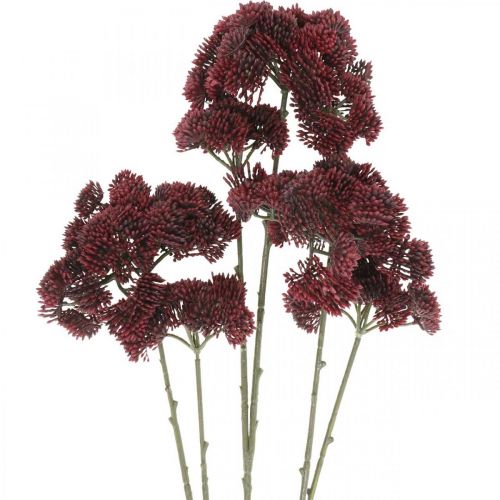 Sedum artificial red stonecrop autumn decoration 70cm 3pcs