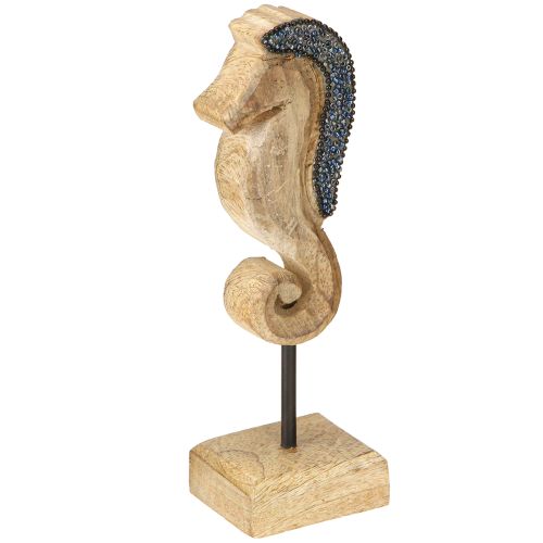 Seahorse decoration with pearls mango wood decoration maritime 20cm