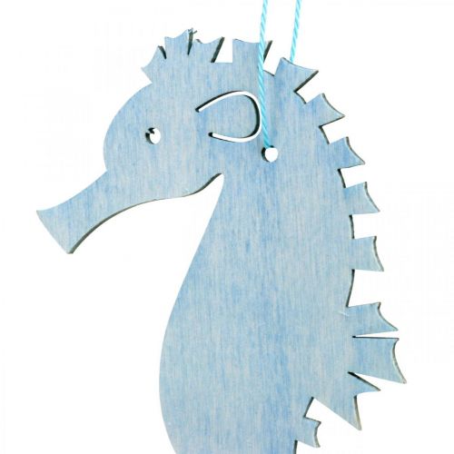 Product Seahorse to hang blue, white hanger maritime decoration 8pcs
