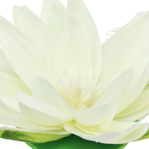 Product Water Lily Artificial Flower Floating Table Decoration Cream White Ø15cm