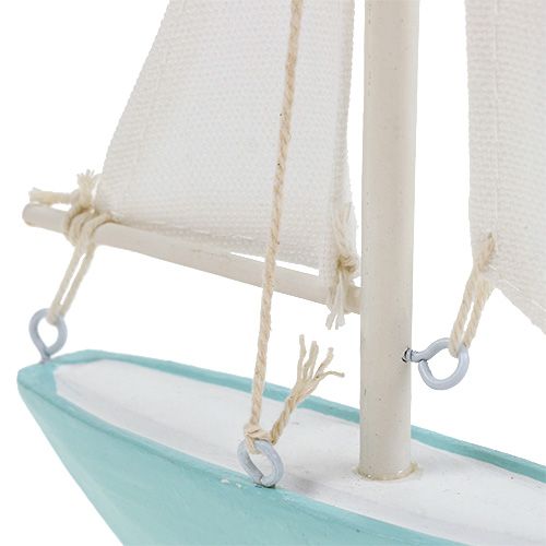 Floristik24 Sailboat to stand 14cm x 15.5cm blue-white