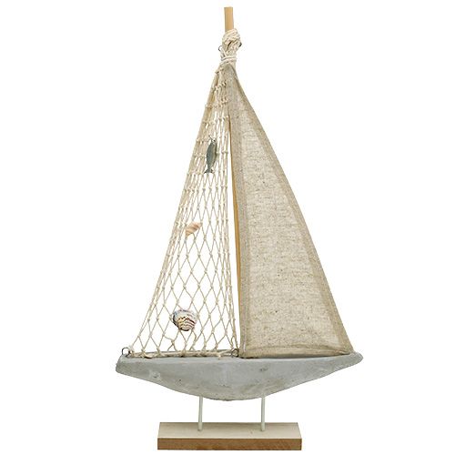 Floristik24 Wooden sailboat for decoration 25cm x 43cm