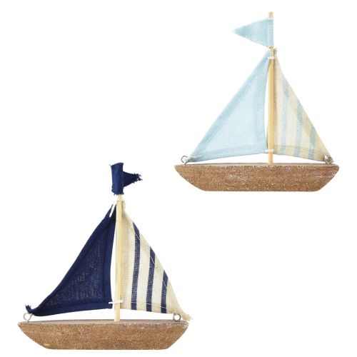 Product Vintage Sailboat Wooden Decoration Ship 12×3×15cm Assorted 2pcs