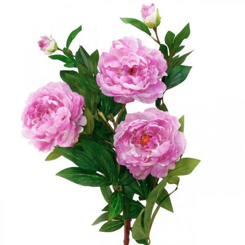 Floristik24 Silk flower peony artificial pink violet 135cm