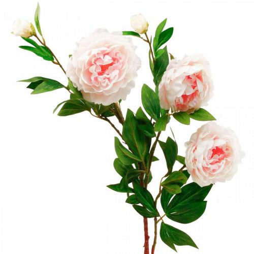 Product Silk flower peony artificial light pink, white 135cm