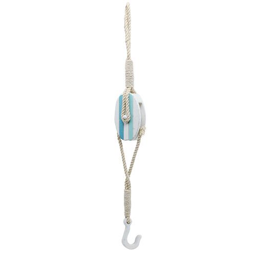 Floristik24 Winch, rigging L80cm white, blue, natural