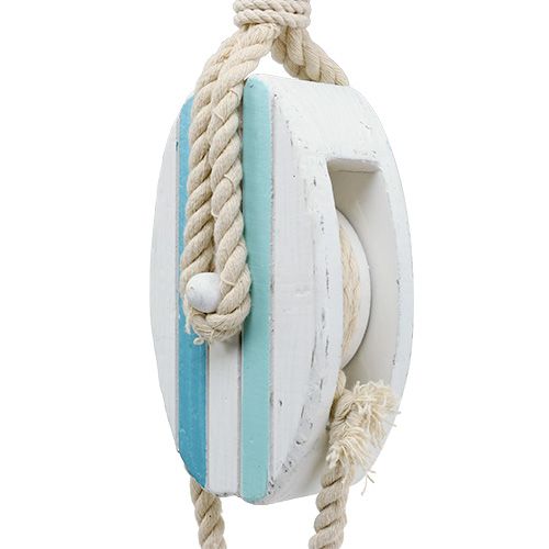 Floristik24 Winch, rigging L80cm white, blue, natural
