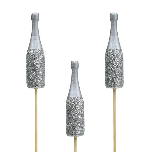 Champagne bottle plug 7cm with glitter L30cm 8 pcs
