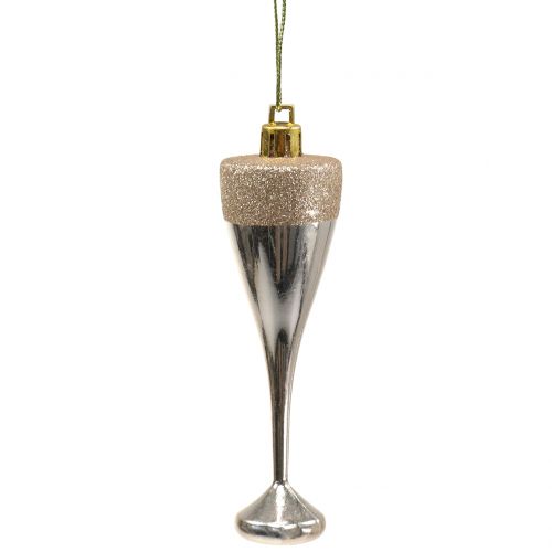 Product Champagne glasses for hanging light gold 10cm 8pcs