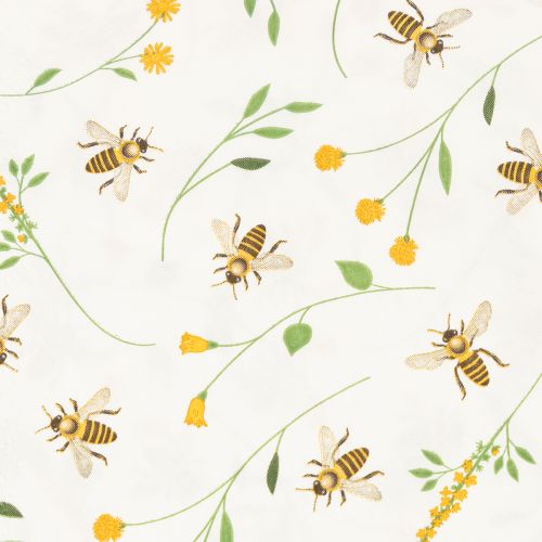 Bee Napkins with Floral Design 33cm 20-Pack | Floristik24.co.uk
