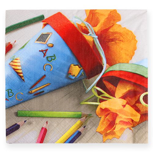 Floristik24 Napkins 1st day of school 33x33cm