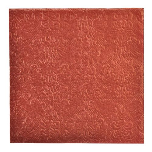 Product Napkins Bordeaux Embossed Ornaments 33x33cm 15pcs